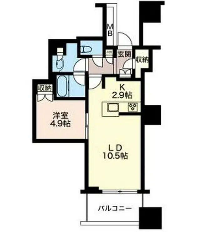 富久クロスコンフォートタワー 6階階 間取り