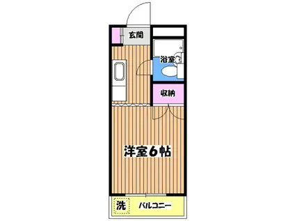 エスポアール・タケオ(1K/3階)の間取り写真