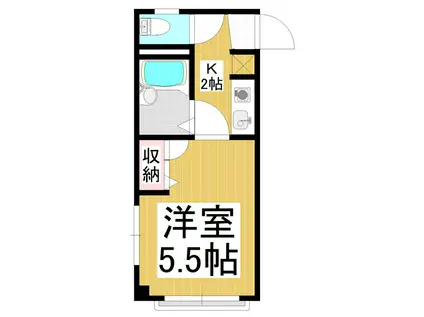 アミティエKITAICHI(1K/3階)の間取り写真