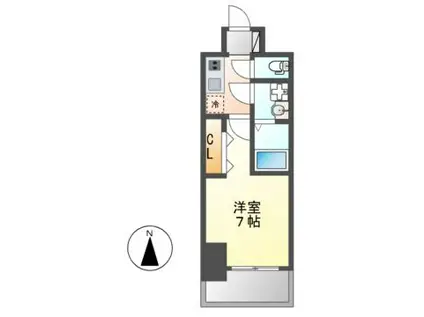 S-RESIDENCE堀田ノース(1K/8階)の間取り写真