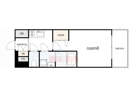 ファステート神戸マージュ(1K/9階)の間取り写真