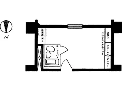 カサウィスタリア(ワンルーム/6階)の間取り写真