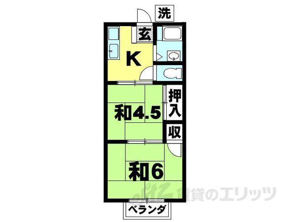フジハイツ(2K/2階)の間取り写真