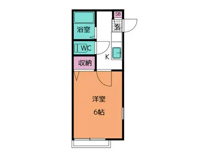 サニー南小岩(1K/1階)の間取り写真