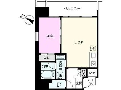 プレジオ亀有(1LDK/3階)の間取り写真