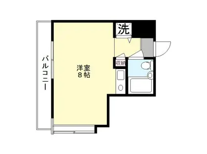 プリンセスビルイクタ(ワンルーム/4階)の間取り写真
