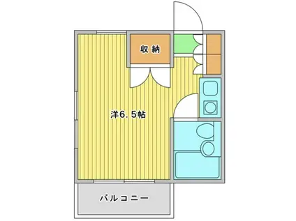 グリーンキャピタル北新宿(ワンルーム/3階)の間取り写真
