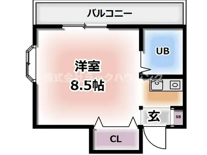 マンションIMURA50(ワンルーム/3階)の間取り写真