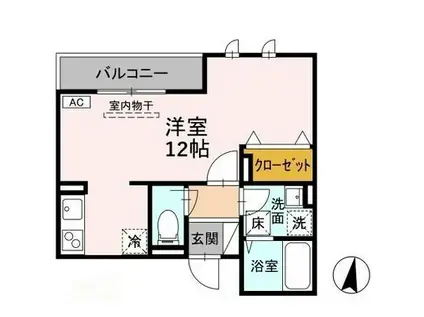 DーRESIDENCE中央公園(1LDK/3階)の間取り写真