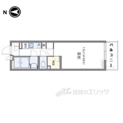 クレイノかもめ(1K/4階)の間取り写真