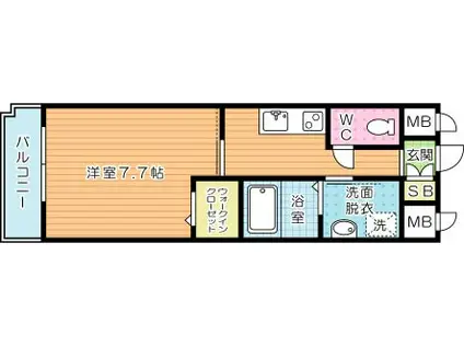 MAISON DE PRECIEUSE(1K/3階)の間取り写真