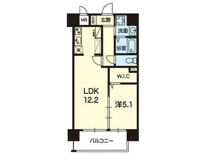 CROIREIII(1LDK/3階)の間取り写真