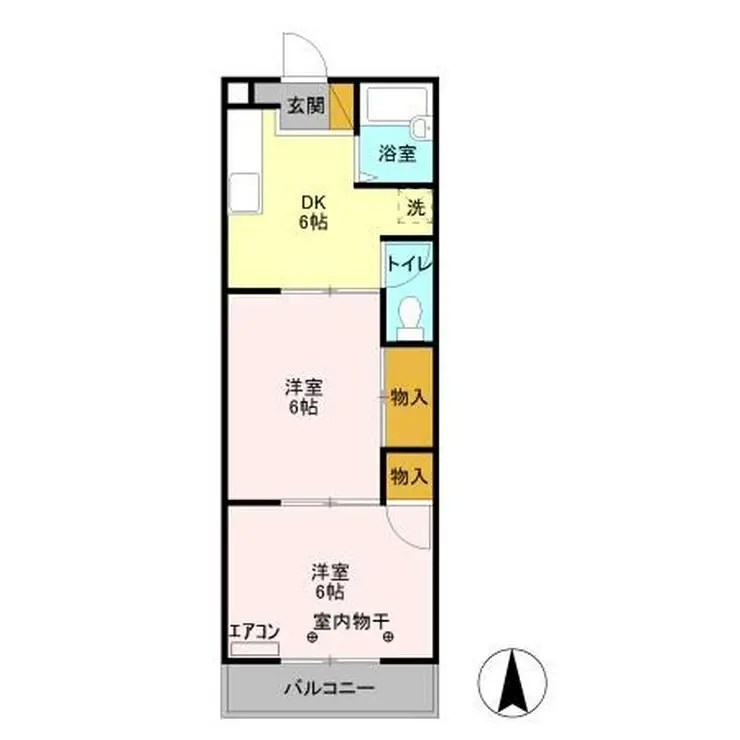 エムハイツ桜木 1階階 間取り