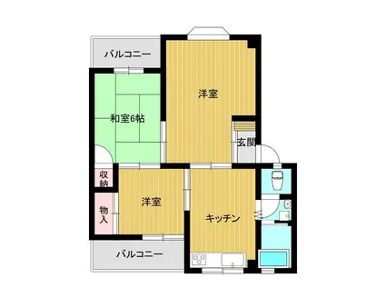 第2高尾マンション(3DK/3階)の間取り写真