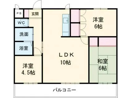 クララ・ファミリア(3LDK/2階)の間取り写真
