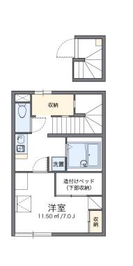 レオパレスクレスト御影(1K/2階)の間取り写真