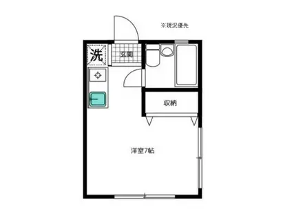 滝沢ハイツ(ワンルーム/2階)の間取り写真