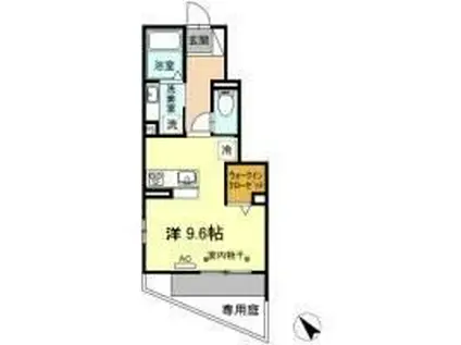 メゾン・ド・玲(ワンルーム/1階)の間取り写真