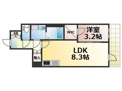 ALIVIS緑橋(1LDK/2階)の間取り写真