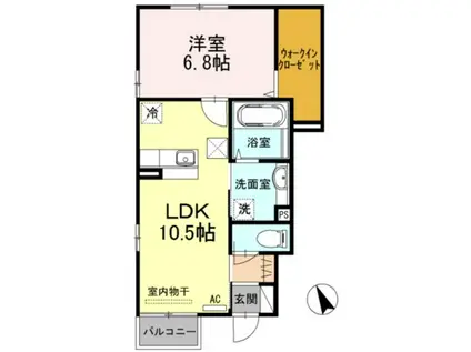 アーバンレジデンス A(1LDK/1階)の間取り写真