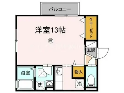 リビングタウン豊成 A(ワンルーム/1階)の間取り写真