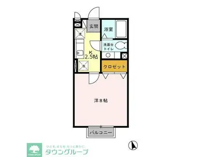 ST北野(1K/2階)の間取り写真