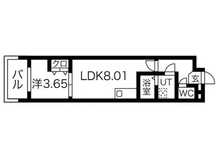 ART TENNOUJI(1LDK/10階)の間取り写真