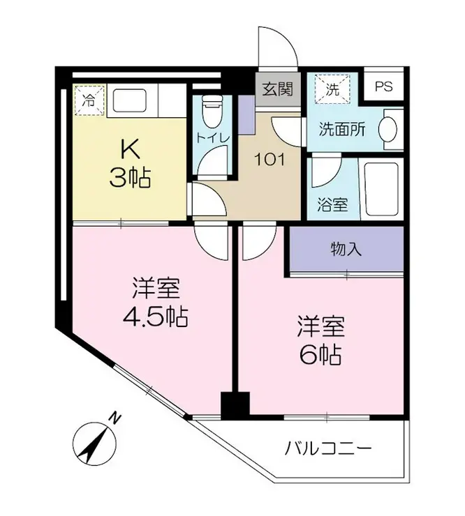 フローラパークサイド 1階階 間取り