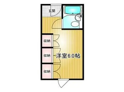 東カン名古屋キャステール(ワンルーム/10階)の間取り写真