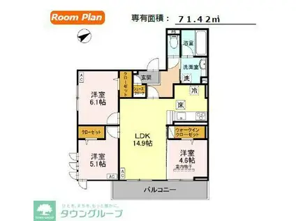 モンステラ(3LDK/2階)の間取り写真