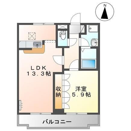 プランドールパピヨン(1LDK/1階)の間取り写真