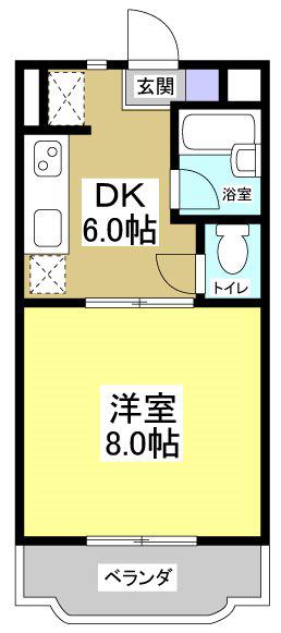 エマージュSHIGEII(1DK/3階)の間取り写真