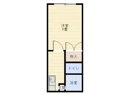 ぱれっとはうす(1K/1階)の間取り写真