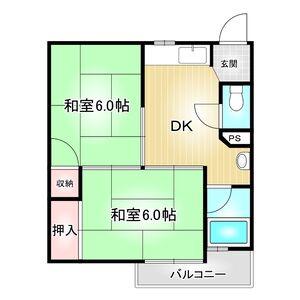 新栄マンション(2DK/2階)の間取り写真