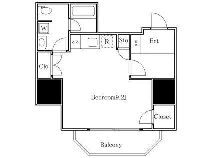 レジディア恵比寿II(ワンルーム/4階)の間取り写真