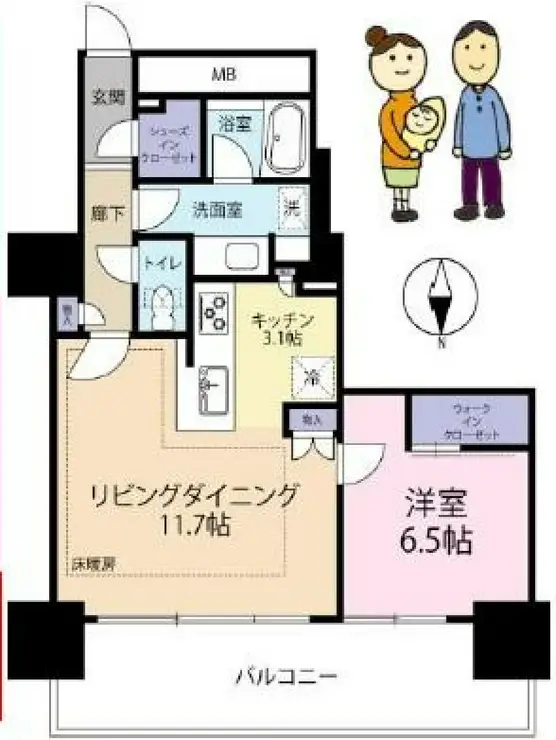 プライムパークス品川シーサイド ザ・タワー 10階階 間取り