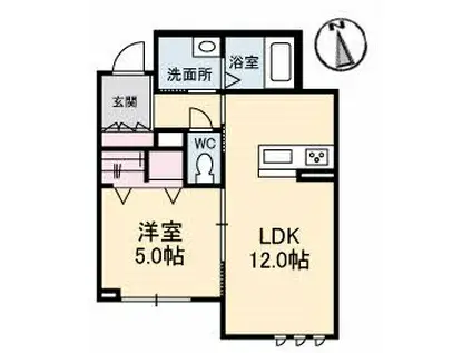べレオ昭和(1LDK/1階)の間取り写真