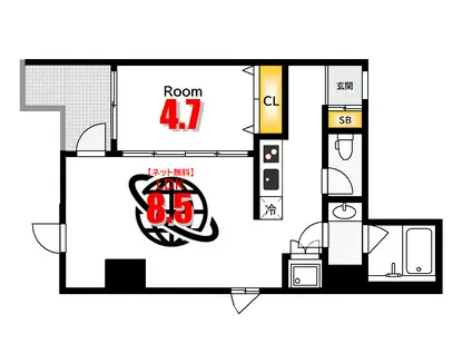 RESIDENCE ICONN KAWARAMACHI(1LDK/10階)の間取り写真