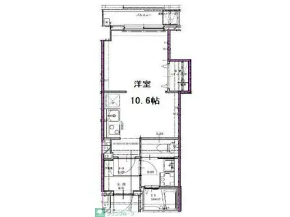 コンフォート ドメール(1DK/3階)の間取り写真