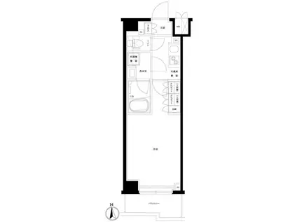 ルーブル西高島平(1K/2階)の間取り写真