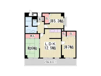 シティ南落合(3LDK/2階)の間取り写真