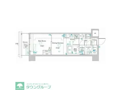 ラフィスタ大師前IV(1DK/2階)の間取り写真