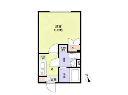 トライム早稲田鶴巻町(1K/1階)の間取り写真