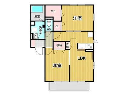 ESPOIRI(2LDK/1階)の間取り写真