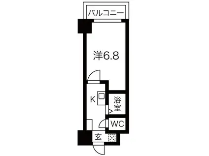 クレスト泉(1K/5階)の間取り写真