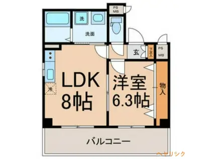 SOCIA LEGEND(1LDK/3階)の間取り写真