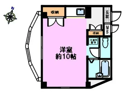 パールメゾン王子(ワンルーム/3階)の間取り写真