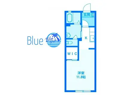 レフィナード橘(1K/2階)の間取り写真