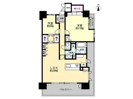 プレミスト金沢本町(2LDK/14階)の間取り写真