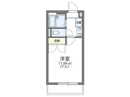 レオパレスASAGAII(1K/3階)の間取り写真